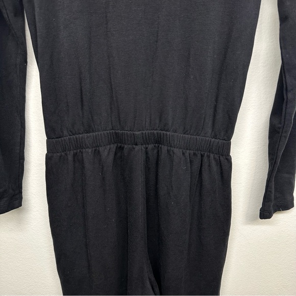 Lou & Grey Jumpsuit Womens XXS Signature soft Knit Crossover Long Sleeve Black - Picture 4 of 12